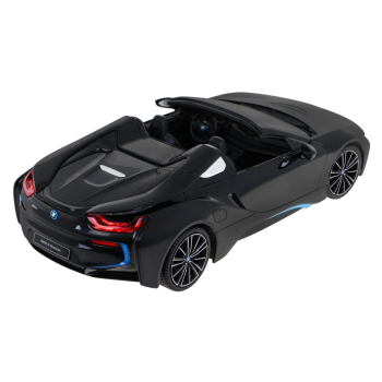 BMW i8 Roadster czarny RASTAR model 1:12 Zdalnie sterowane auto + pilot 2,4 GHz